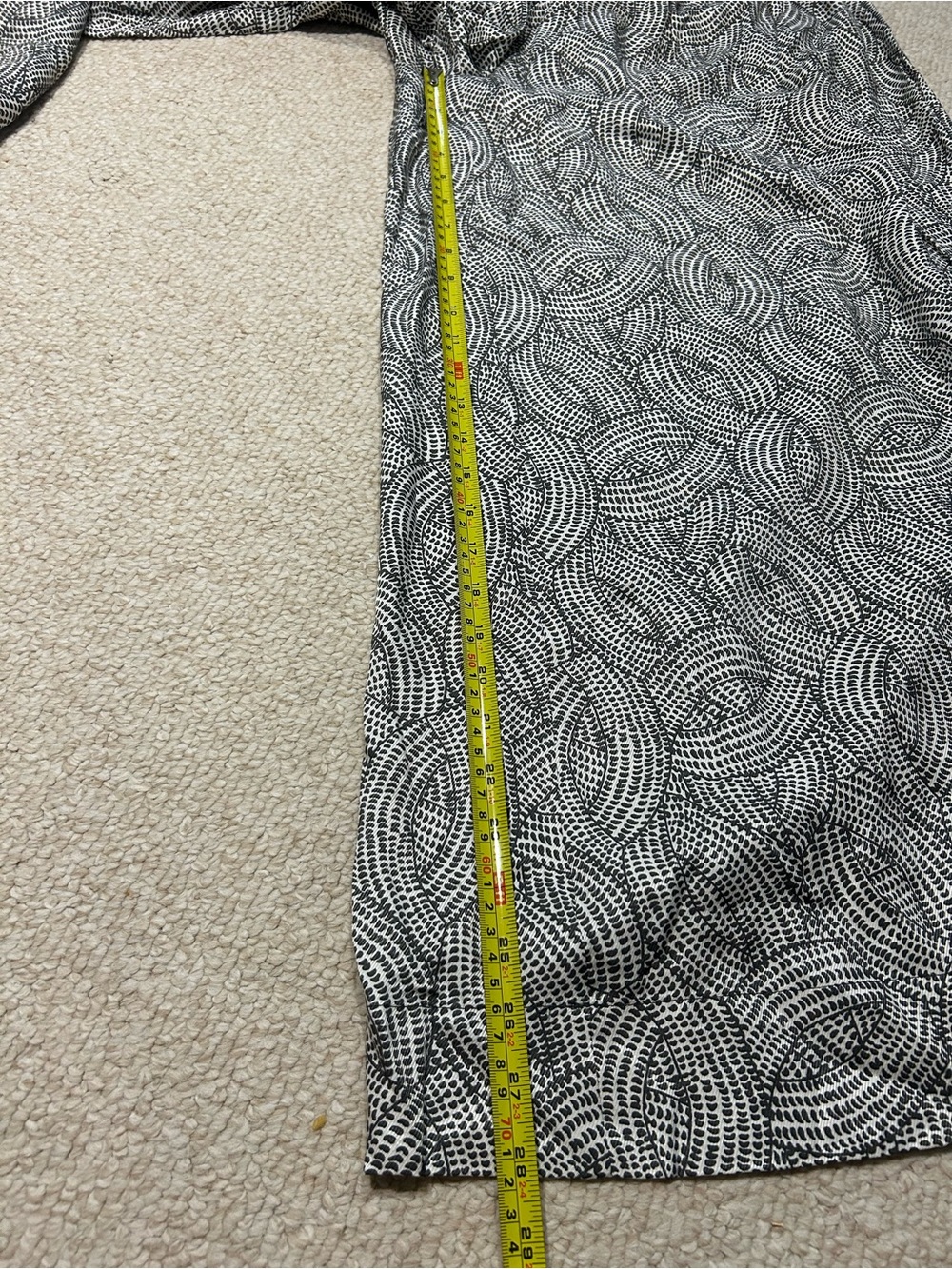 Anthropologie Wide Leg Printed Palazzo Pants Black Cream Size 4P - Picture 16 of 16